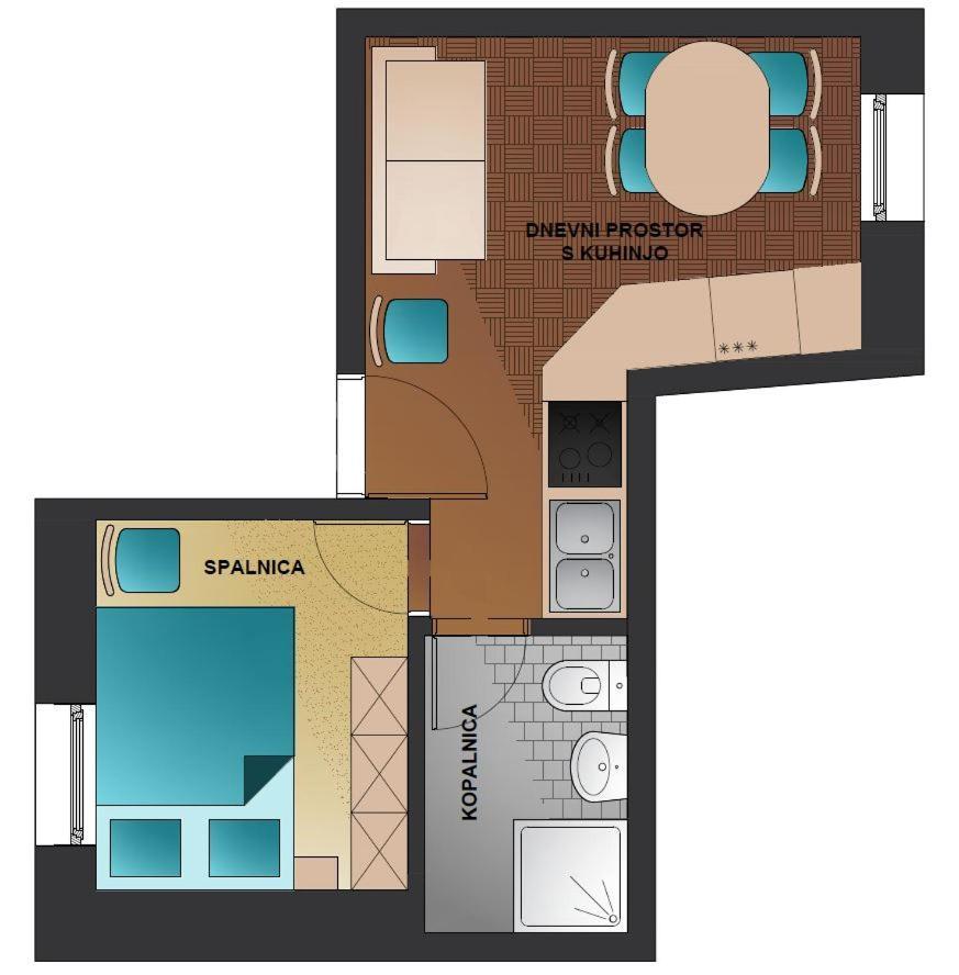Blue Piran Apartment Luaran gambar